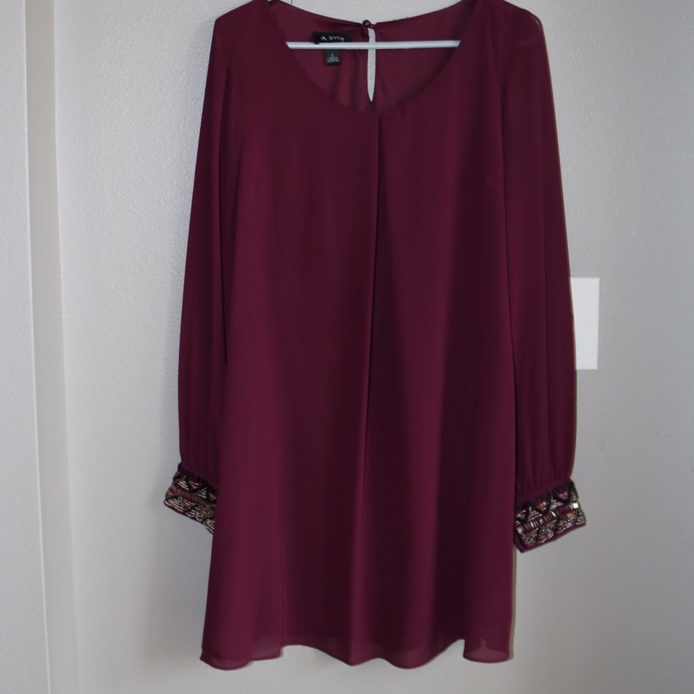 A Byer Plum Dress with sequins
